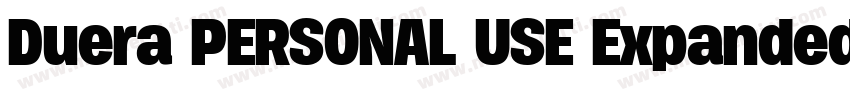 Duera PERSONAL USE Expanded Bold字体转换